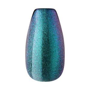 KISS Gel Fantasy Magnetic, Press On Nails, Chameleon, Blue, Medium Coffin, 28 Count - Image 6