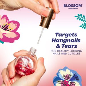 Blossom Strawberry Scented Cuticle Oil, Hydrating, Moisturizing, Strengthening, Infused with Real Flowers, 1 fl. oz.