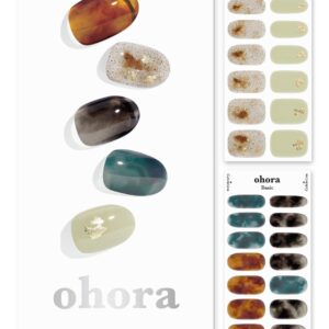 Ohora Semi Cured Gel Nail Strips (N Dreaming) – Works with Any UV Nail Lamps, Salon-Quality, Long Lasting, Easy to Apply & Remove – Includes 2 Prep Pads, Nail File & Wooden Stick