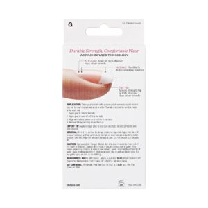 KISS Salon Acrylic French, Press on Toenails, Walk Away, White, Short Squoval, 24 Count - Image 8