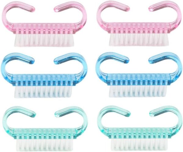 Cleaner Finger Nail Scrub Brush Nail Hand Scrubbing Cleaning Brush Plastic Handle NailTransparent Handle Nail Brush Nail Brushes