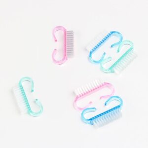 Cleaner Finger Nail Scrub Brush Nail Hand Scrubbing Cleaning Brush Plastic Handle NailTransparent Handle Nail Brush Nail Brushes