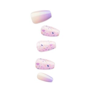 KISS imPRESS No Glue Needed Press On Nails, Design, All I Want, Purple, Medium Coffin, 30 Count - Image 4