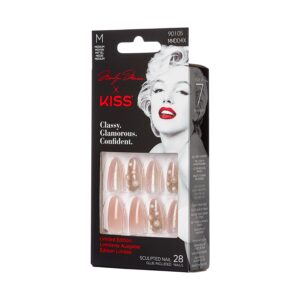 Marilyn Monroe x KISS Limited Edition Medium Almond Glue-On Nails, Nude, 28 Pieces - Image 7