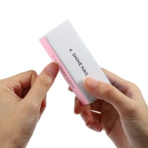 Unique Bargains 2 Pcs 4‑in‑1 Nail Buffer Block Smooth & Shine Block 4 Color Blue Pink White Green Stainless Steel - Image 5