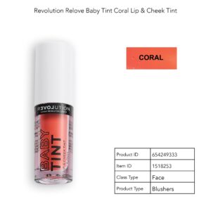 Relove by Revolution Baby Tint Lip & Cheek Tint - Coral - Image 5