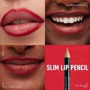 NYX Professional Makeup Slim Lip Pencil, Long-Lasting Creamy Lip Liner, 820 Espresso, 0.035 fl oz - Image 98