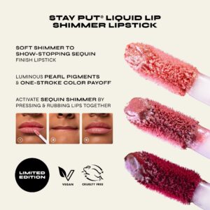 Milani Stay Put Liquid Lip Shimmer Lipstick Trio, Glisten + Glow - Image 3