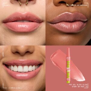 NYX Professional Makeup Gloss Collections Fat Oil Slick Click, Lightweight Hydration, In A Mood, 0.07 oz - Image 25