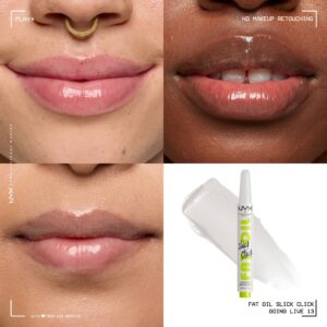NYX Professional Makeup Gloss Collections Fat Oil Slick Click, Lightweight Hydration, In A Mood, 0.07 oz - Image 92