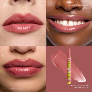 NYX Professional Makeup Gloss Collections Fat Oil Slick Click, Lightweight Hydration, In A Mood, 0.07 oz - Image 102