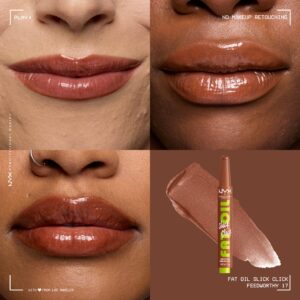 NYX Professional Makeup Gloss Collections Fat Oil Slick Click, Lightweight Hydration, In A Mood, 0.07 oz - Image 112