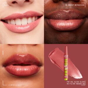 NYX Professional Makeup Gloss Collections Fat Oil Slick Click, Lightweight Hydration, In A Mood, 0.07 oz - Image 125