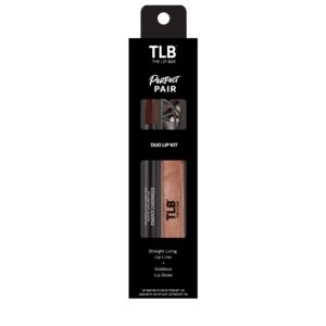 The Lip Bar Perfect Pair Lip Kit, Straight Living Lip Liner and Goddess Lip Gloss - Image 2