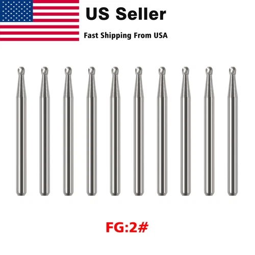 Crisp – 10Pcs Dental Carbide Steel Burs Drills For High Speed Handpiece Dentist Fg Bur 2