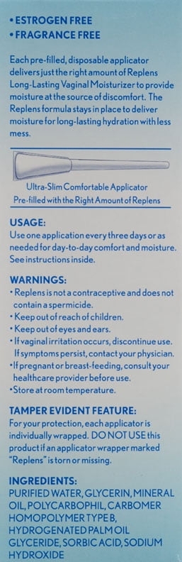 Replens Feminine Moisturizer, 8ct