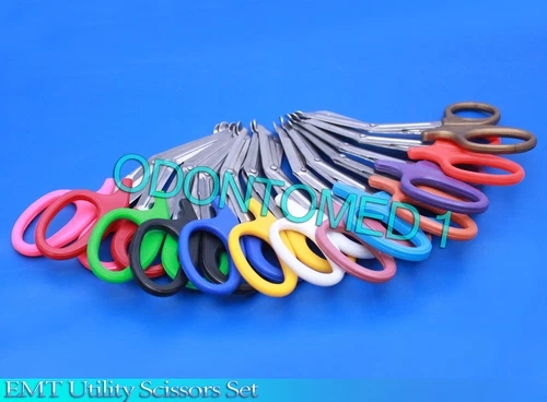 3 Pcs(Green&Teal&Neon Orange)Utility Bandage Trauma Emt Shears Scissors 7.25”