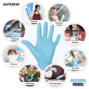 SAFESKIN Nitrile Disposable Gloves, Medium Duty, Small, Powder Free, 50 Pack - Medical, Food Handling - Image 3