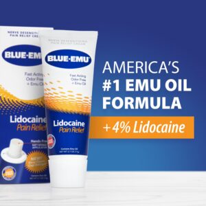 Blue-Emu Lidocaine Pain Relief Cream for Muscle and Joint Pain with 4% Lidocaine, 2.7 oz - Image 3