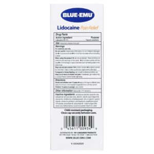 Blue-Emu Lidocaine Pain Relief Cream for Muscle and Joint Pain with 4% Lidocaine, 2.7 oz - Image 12