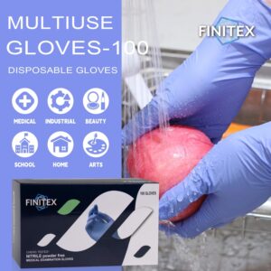 FINITEX 1000 Count Medical Exam Gloves, Latex-free, Rubber Free, Food Safe Examination Chemo Nitrile Disposable Gloves, Medium - Image 3