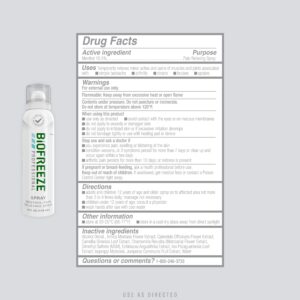 Biofreeze Pain Relieving Spray 4 oz. 360° Spray, Colorless Formula, 10.5% Menthol 1 Each - (Pack of 2) - Image 9