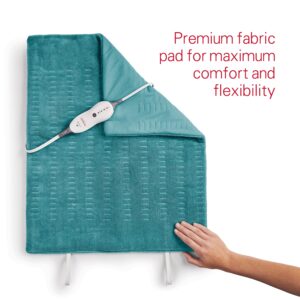 Sunbeam Premium XXL Size Heating Pad with 4 Heat Settings, 20" x 24", Color: Teal - Image 5