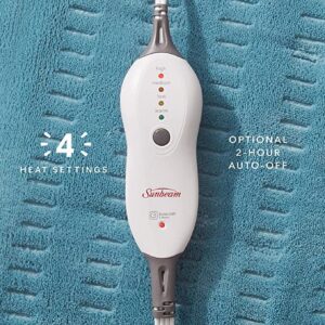 Sunbeam Heating Pad for Pain Relief | XL King Size SoftTouch, 4 Heat Settings with Auto-Off | Teal, 12-Inch x 24-Inch - Image 5