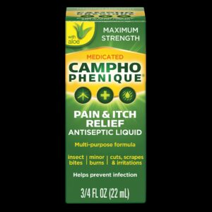 Campho Phenique Maximum Strength Antiseptic Liquid, Pain Relief and Anti-Itch Treatment, 0.75oz - Image 7