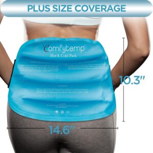 Comfytemp Large Ice Pack for Back Pain, Reusable Gel Hot Cold Therapy for Lumbar, Hips, Knee, Shoulder - Image 4