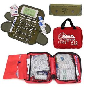 ASATECHMED First Aid Kit Compact, Lightweight for Emergencies at Home, Workplace, Outdoors, Car, Camping, Sports, Hiking & Survival, Fully Stocked First Aid Kit (Combo)…