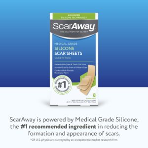 ScarAway Advanced Silicone Scar Sheets, Medical Grade Variety Pack, 8 Reuseable Sheets - Image 10