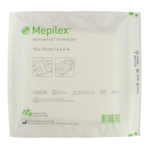 Mölnlycke Mepilex Soft Silicone Absorbent Foam Dressing, 4" x 8" - Image 5
