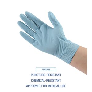 Boardwalk 382XLBXA 5 mil Disposable Examination Nitrile Gloves - X-Large, Blue (100/Box) - Image 7