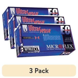 Microflex 2X Custom Blue 11.417'' UltraSense EC 3.5 mil Nitrile Ambidextrous Non-Sterile Medical Grade Powder-Free Disposable Gloves With Textured Finger Tip Finish And Extended Beaded Cuff (100 - Image 8