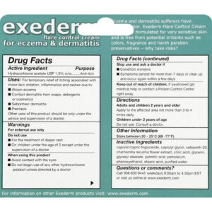 Exederm Flare Control Cream for Eczema & Dermatitis 2 oz (Pack of 3) - Image 3