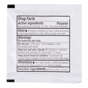 Medi-First First Aid Kit Refill Antiseptic Skin Towelette NonSterile Individual Packet 20 per Box 21471 - Image 4