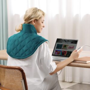 MaxKare 23"x20" Neck Heating Pad with 6 Heat Settings & 4 Timer Settings forNeck & Shoulder Stress Relief -Green - Image 3