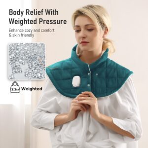 MaxKare 23"x20" Neck Heating Pad with 6 Heat Settings & 4 Timer Settings forNeck & Shoulder Stress Relief -Green - Image 4