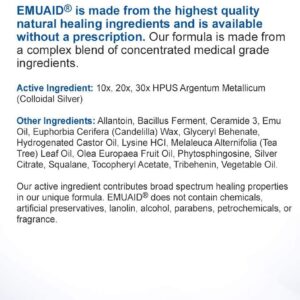 Emuaid Natural Pain Relief, Argentum Metallicum, Anti-Inflammatory Therapy Body Lotion, 2 Oz - Image 5