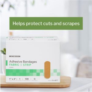 McKesson Adhesive Bandages for Wound Care, Sterile Fabric, 1 in x 3 in, 100 Count, 1 Pack - Image 3