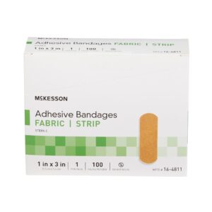 McKesson Adhesive Bandages for Wound Care, Sterile Fabric, 1 in x 3 in, 100 Count, 1 Pack - Image 8