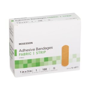 McKesson Adhesive Bandages for Wound Care, Sterile Fabric, 1 in x 3 in, 100 Count, 1 Pack - Image 9