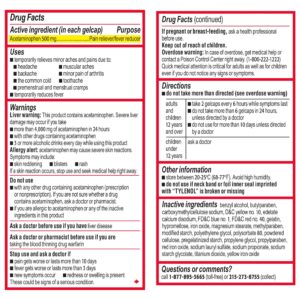Tylenol Extra Strength Acetaminophen Rapid Release Gels, 290 Ct - Image 8