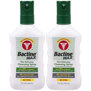 Bactine Max Pain Relieving Cleansing Spray, Maximum Strength First Aid Pain Relief + Antiseptic Spray, 5oz, 2 Pack - Image 4