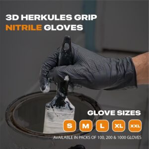 GRIPXX 8 Mil Orange Nitrile Gloves - Heavy Duty, 3D Raised Diamond Texture Grip - Latex-Free & Powder-Free - Industrial, Mechanic, Food Service - Disposable Gloves for Tough Tasks (Large, Orange) - Image 9