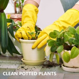 Reusable Latex flock-lined Gloves - Food Safe - Textured Grip - Large Size - Image 3