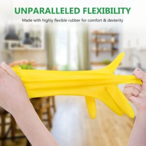 Reusable Latex flock-lined Gloves - Food Safe - Textured Grip - Large Size - Image 9