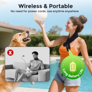 Neck Heating Pad with Vibration Massage, Cordless Heated Neck Wrap for Relaxtion, Rechargeable Neck Warmer with 3 Heating and Vibration ,Black - Image 6