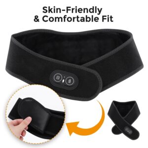Neck Heating Pad with Vibration Massage, Cordless Heated Neck Wrap for Relaxtion, Rechargeable Neck Warmer with 3 Heating and Vibration ,Black - Image 7